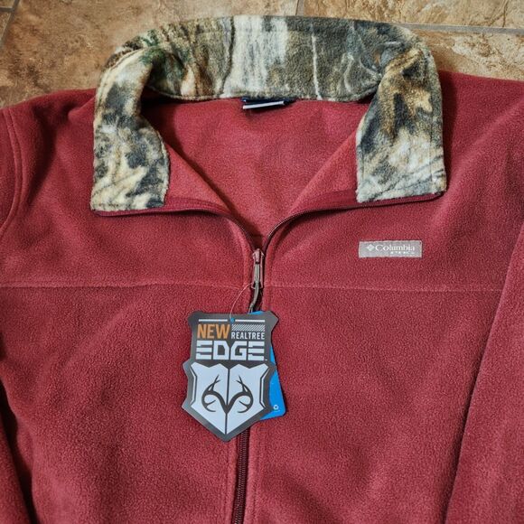 Columbia PHG Men’s 1X Fleece Jacket – Red Jasper Full Zip, NWT - Picture 3 of 11